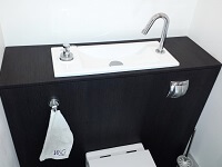 Combiné WC lave-mains WiCi Bati, film décoratif wengé noir - 2 sur 4